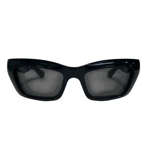 Bottega Veneta Black Wraparound Sunglasses